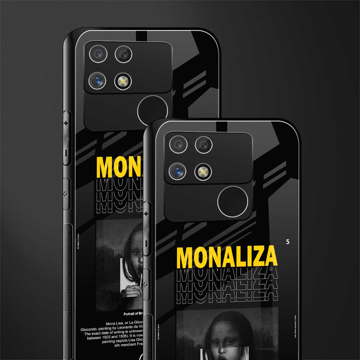 lollipop monaliza back phone cover | glass case for realme narzo 50a