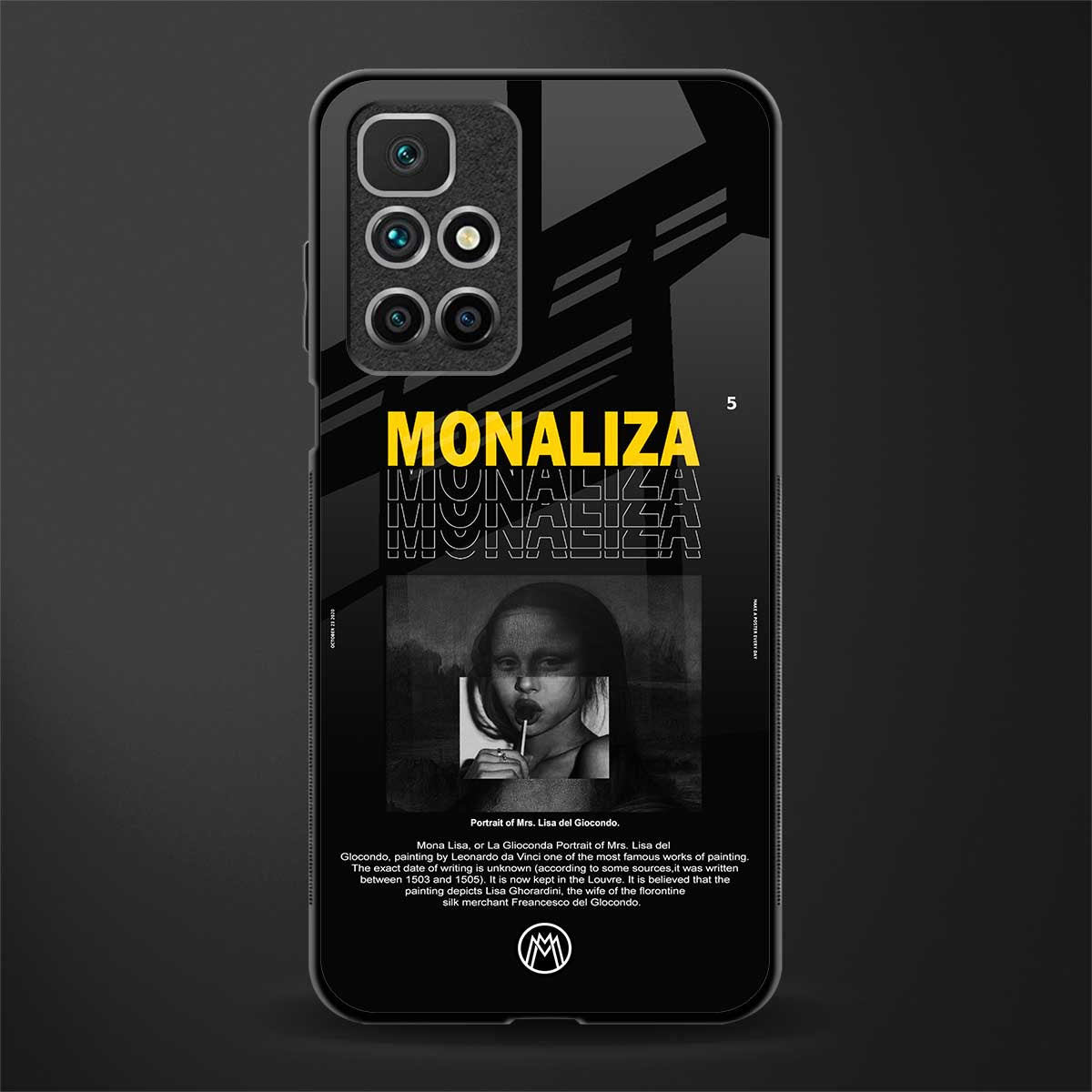 lollipop monaliza glass case for redmi 10 prime image