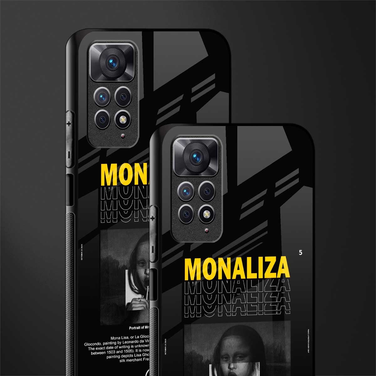 lollipop monaliza back phone cover | glass case for redmi note 11 pro plus 4g/5g