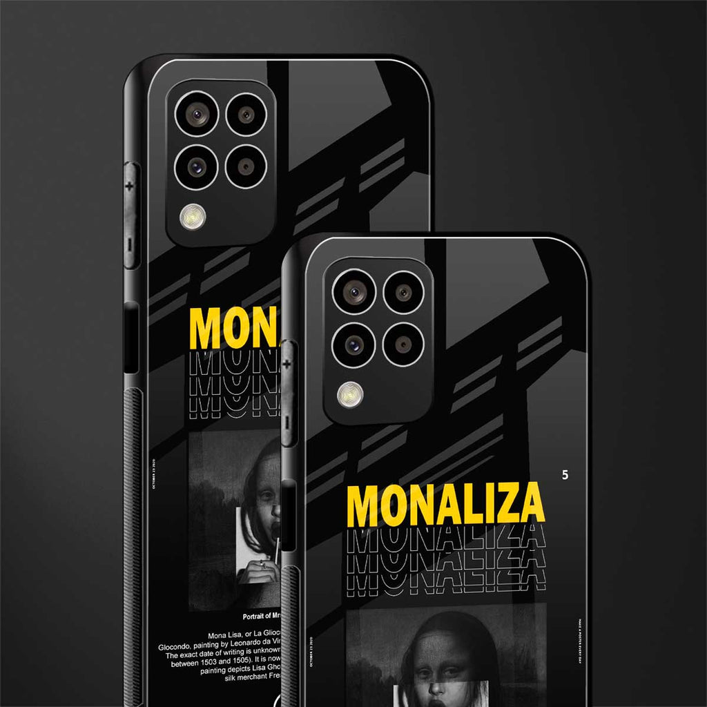 lollipop monaliza back phone cover | glass case for samsung galaxy m33 5g