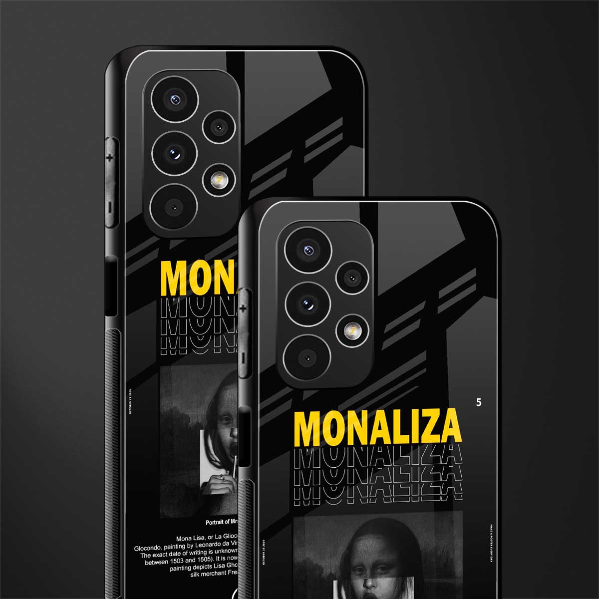 lollipop monaliza back phone cover | glass case for samsung galaxy a13 4g