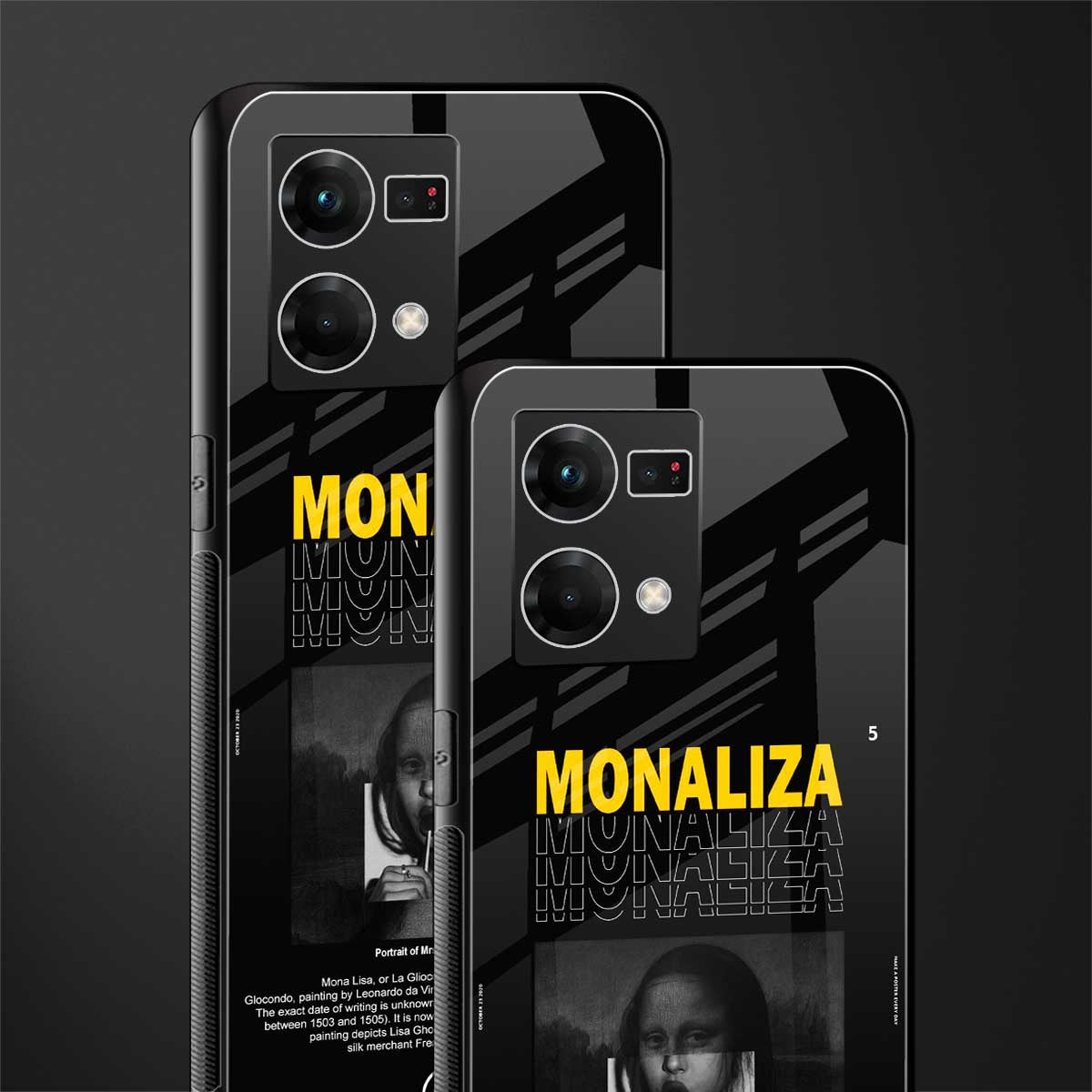 lollipop monaliza back phone cover | glass case for oppo f21 pro 4g
