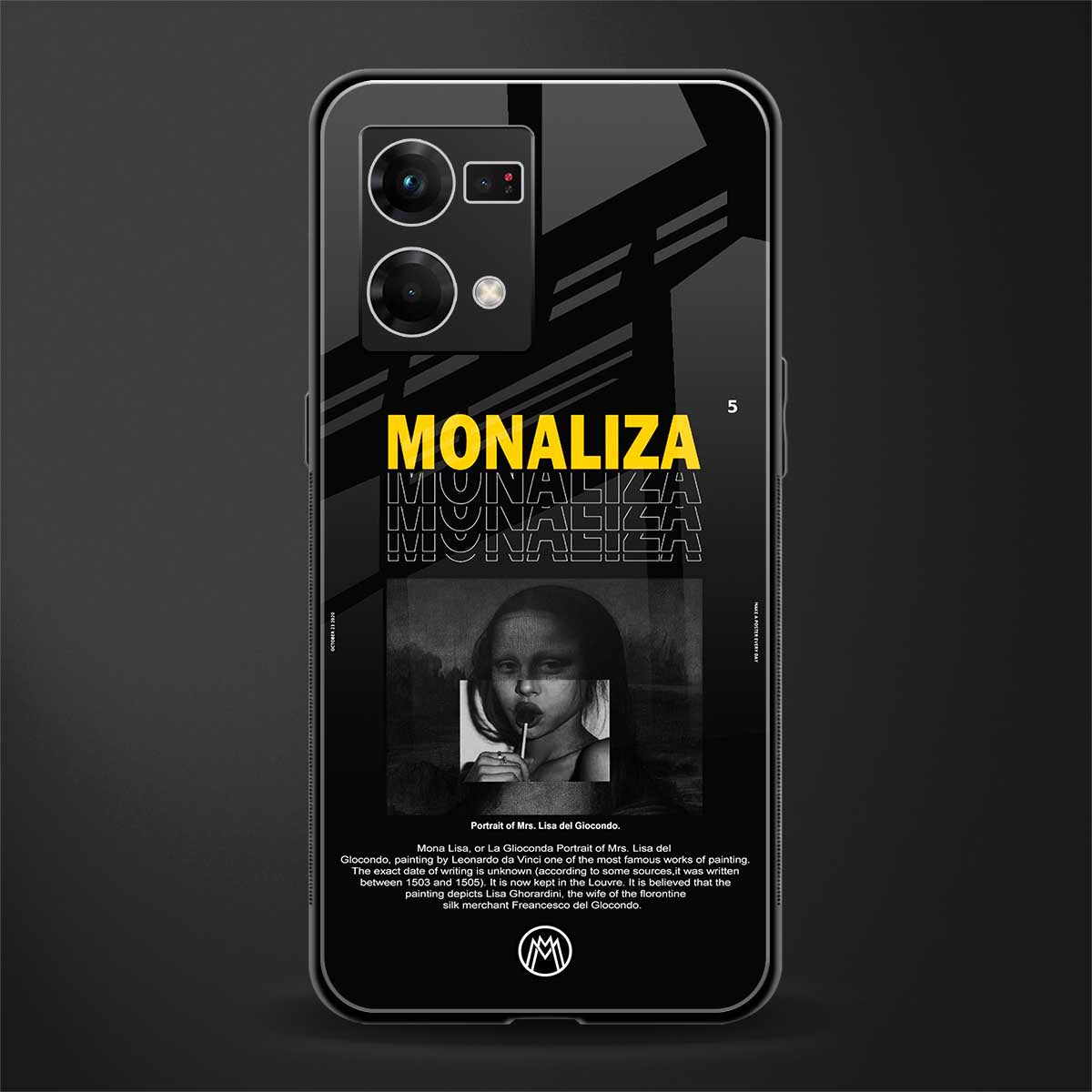 lollipop monaliza back phone cover | glass case for oppo f21 pro 4g