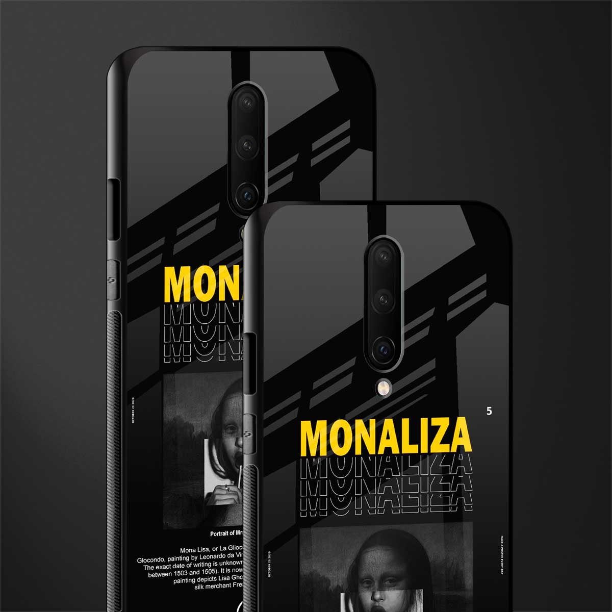 lollipop monaliza phone case | glass case for oneplus 7 pro