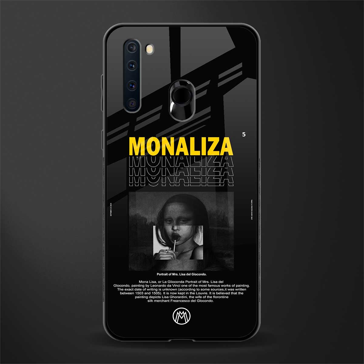 lollipop monaliza glass case for samsung a21 image