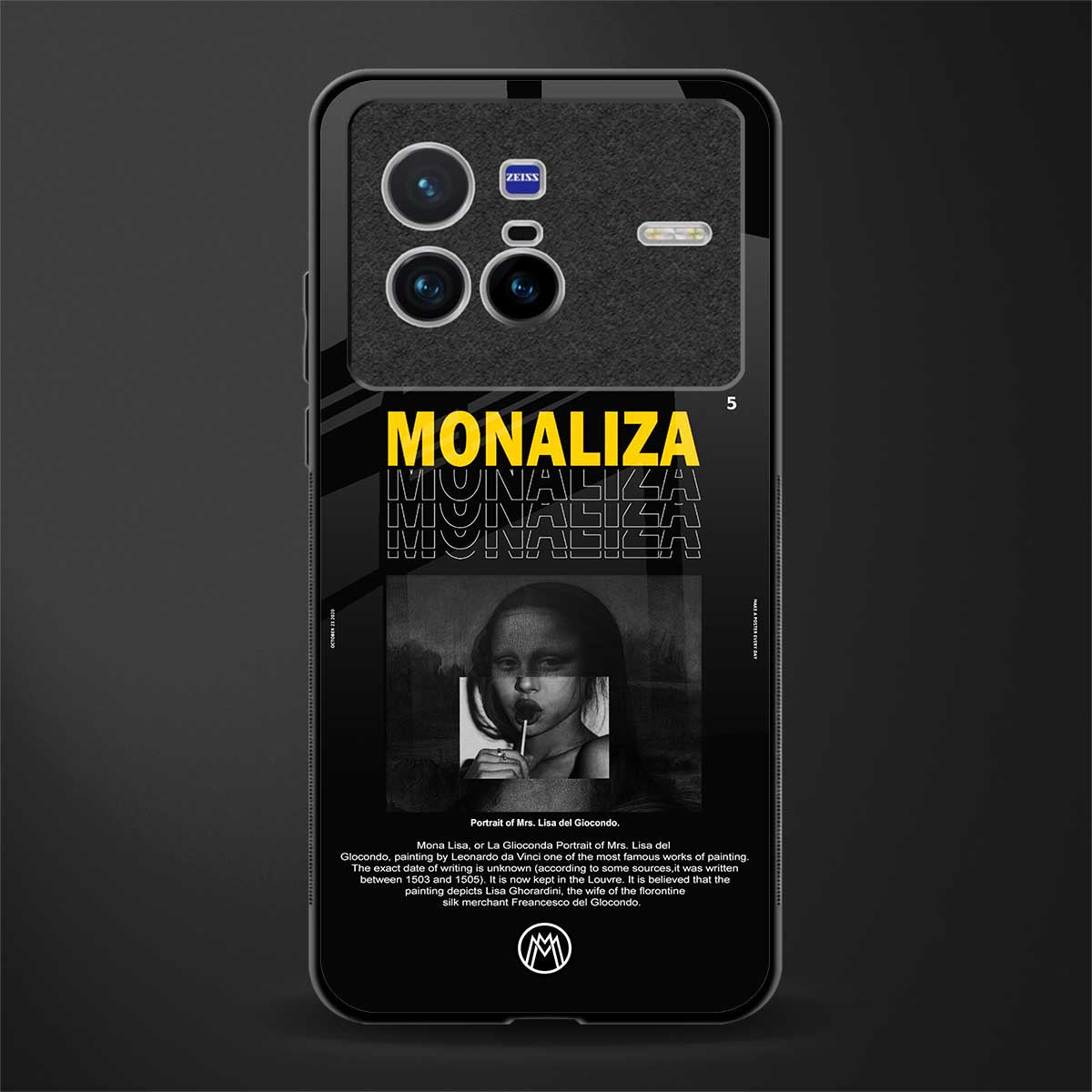 lollipop monaliza glass case for vivo x80 image