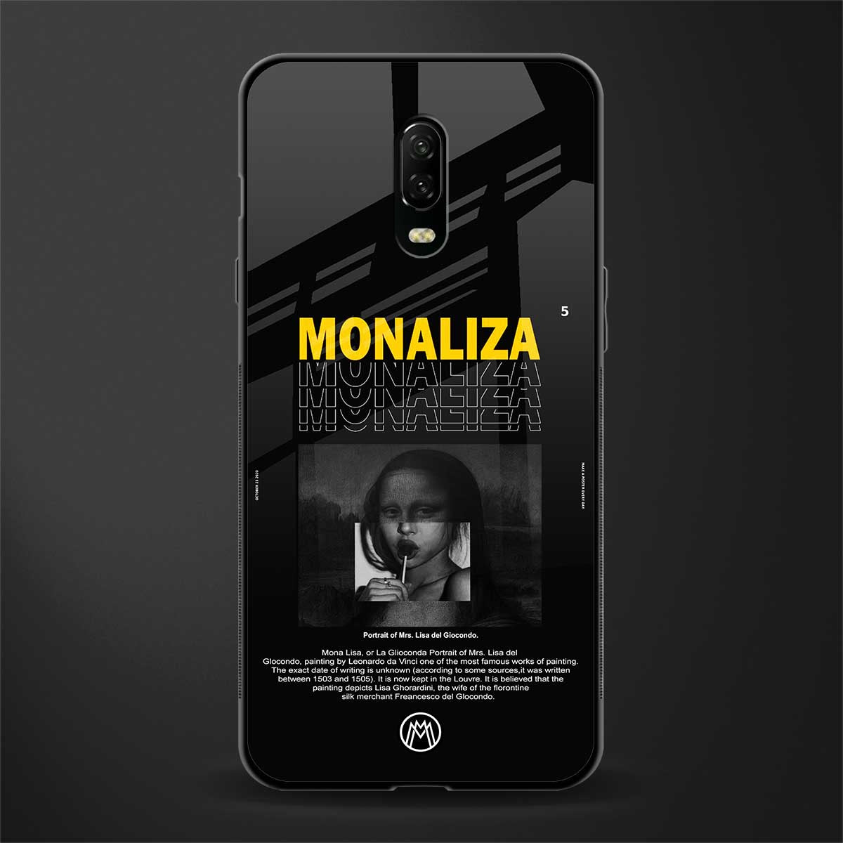 lollipop monaliza phone case | glass case for oneplus 6t