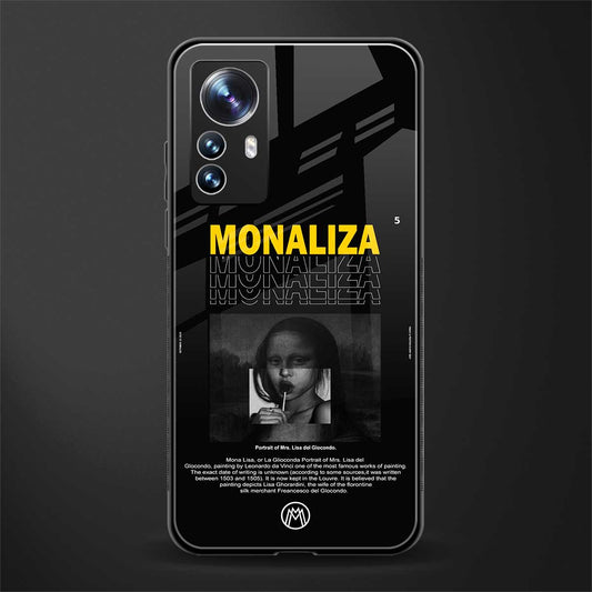 lollipop monaliza back phone cover | glass case for xiaomi 12 pro