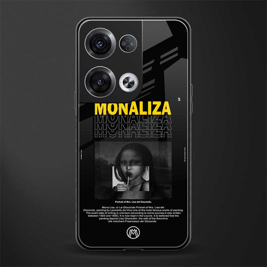 lollipop monaliza back phone cover | glass case for oppo reno 8