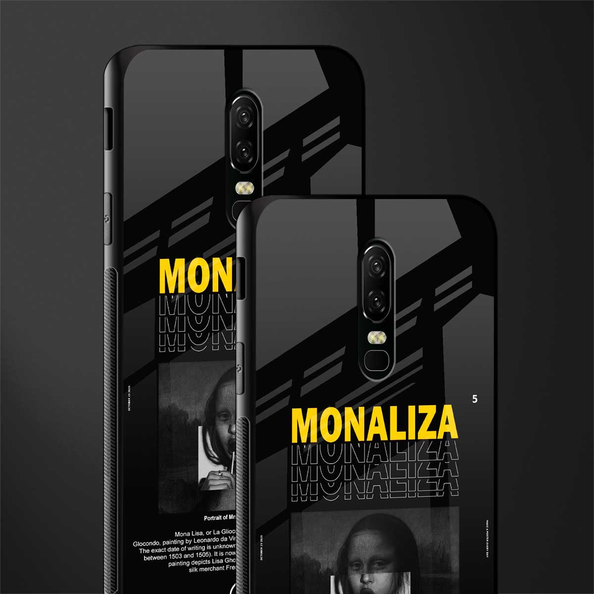 lollipop monaliza phone case | glass case for oneplus 6