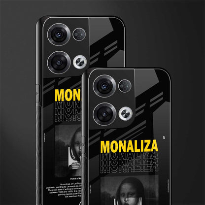 lollipop monaliza back phone cover | glass case for oppo reno 8 pro