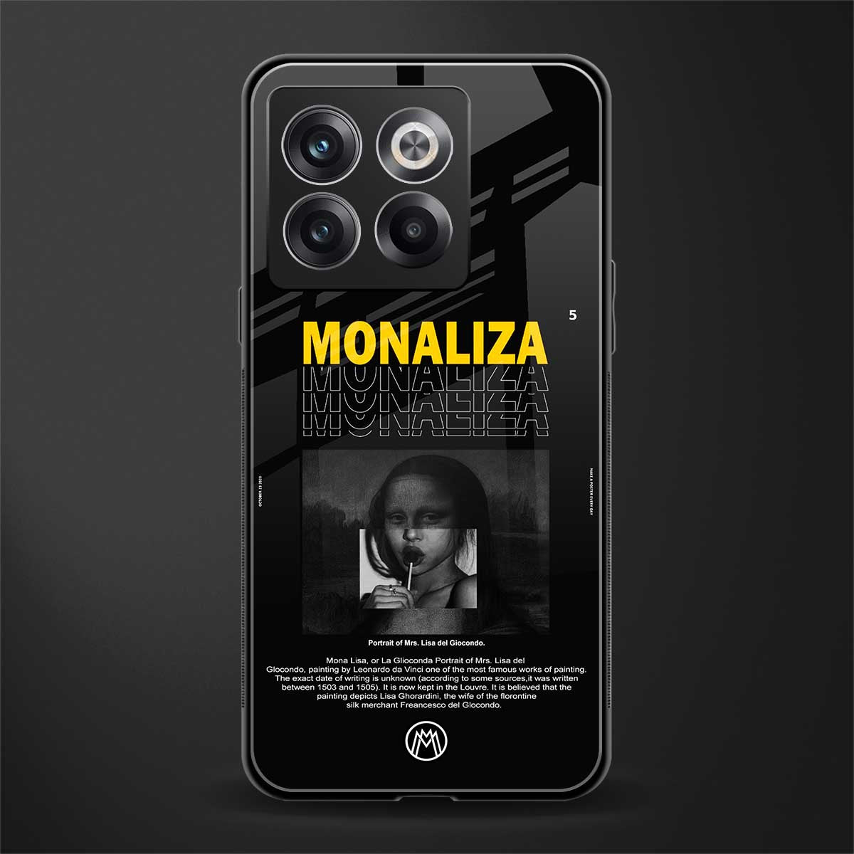 lollipop monaliza back phone cover | glass case for oneplus 10t