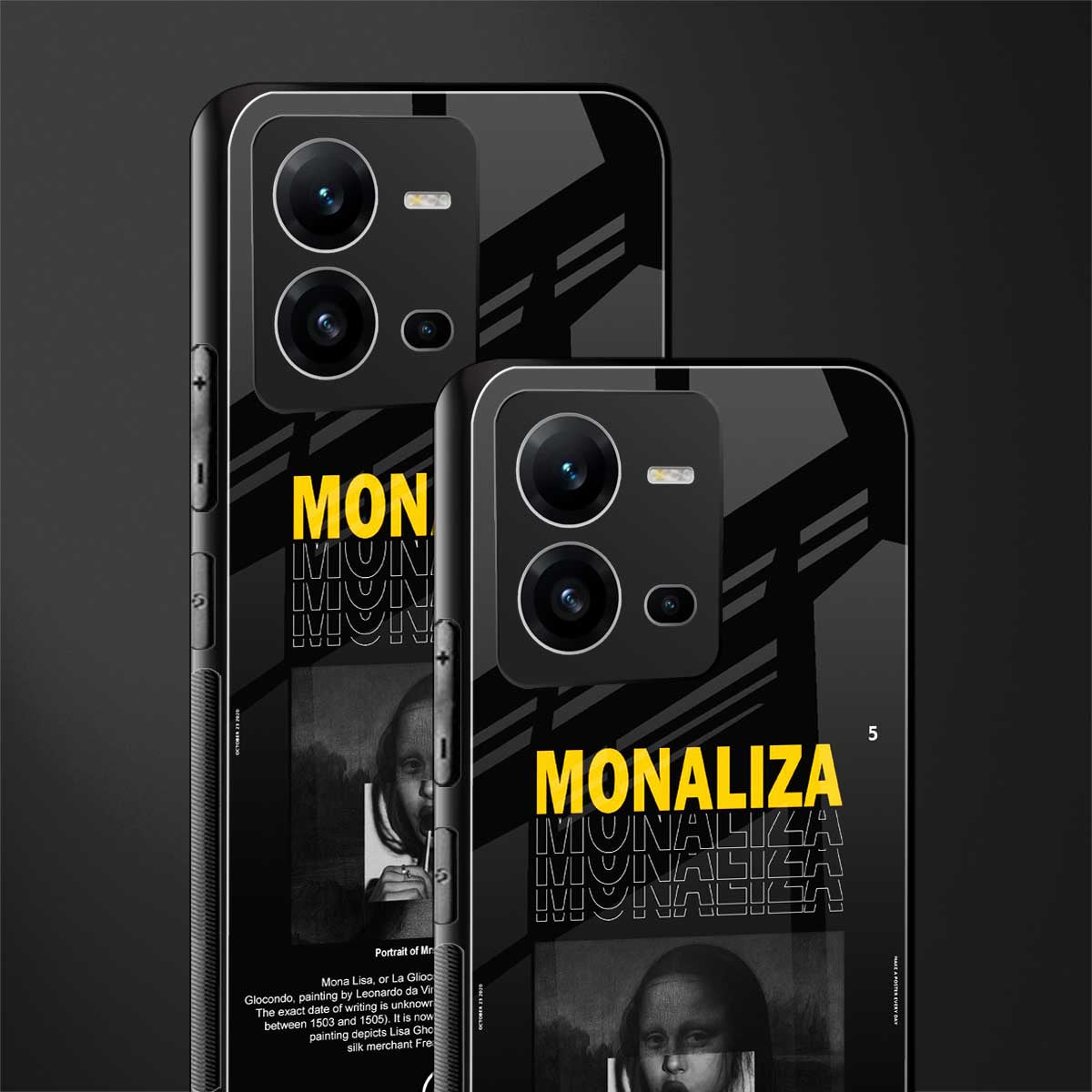 lollipop monaliza back phone cover | glass case for vivo v25-5g