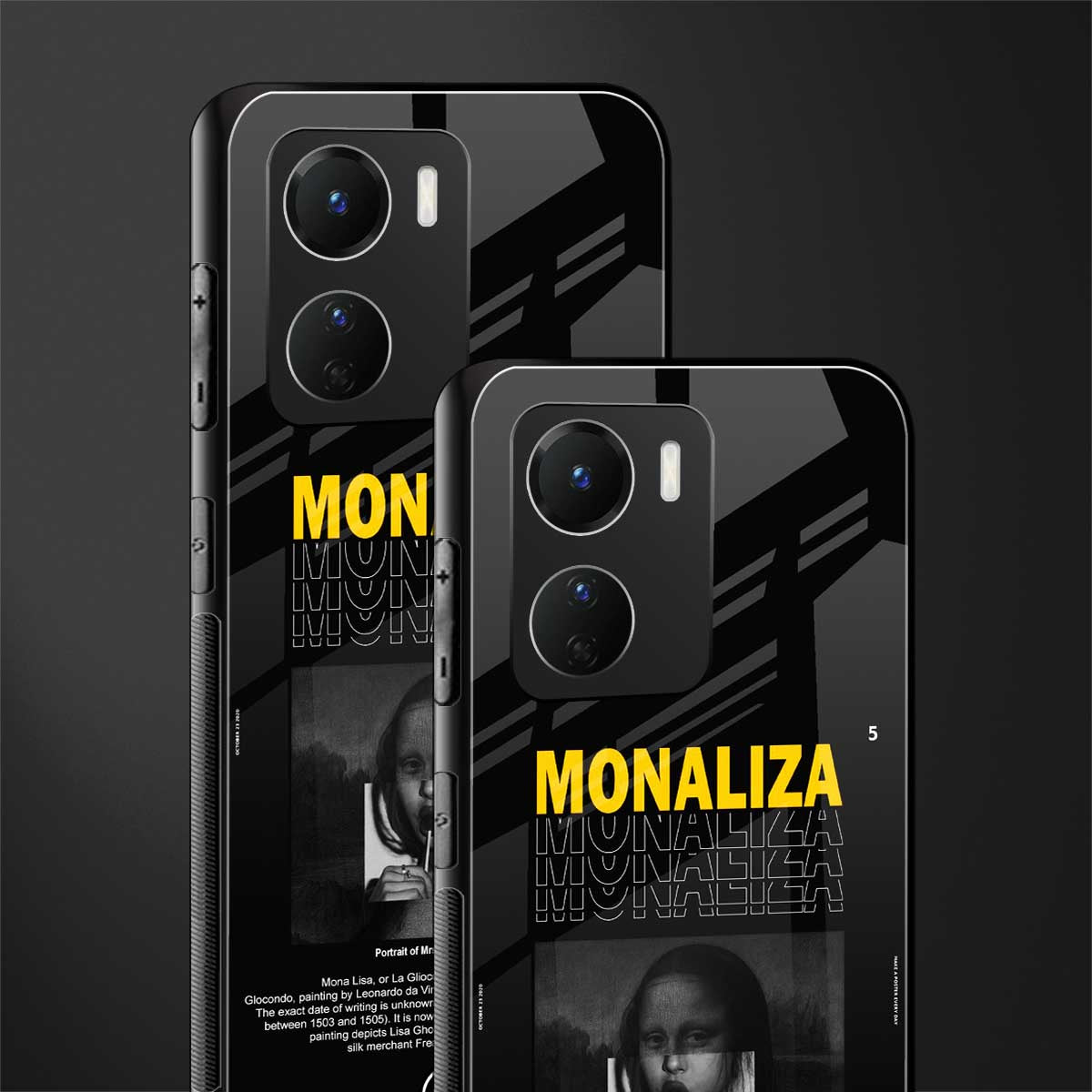 lollipop monaliza back phone cover | glass case for vivo y16