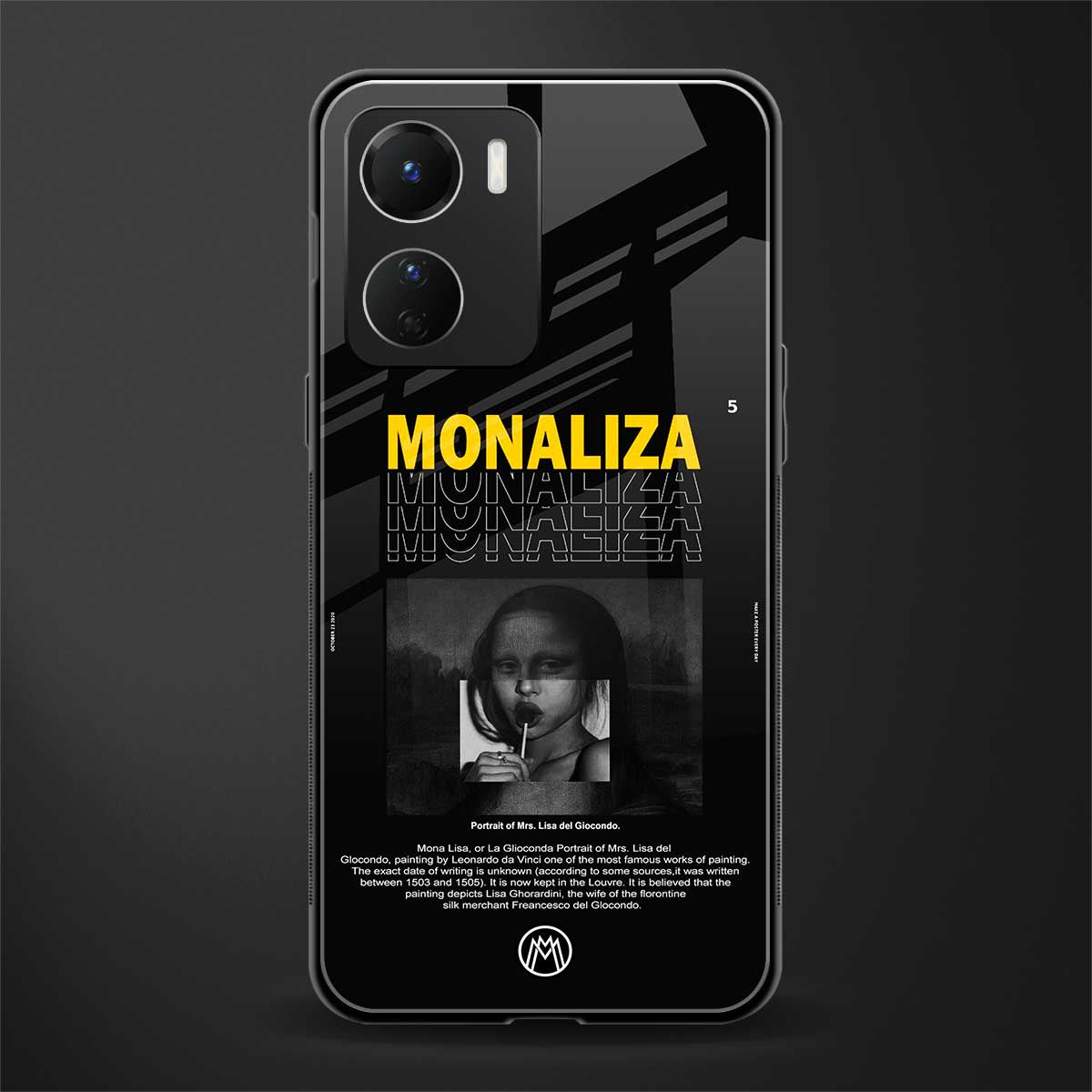 lollipop monaliza back phone cover | glass case for vivo y16