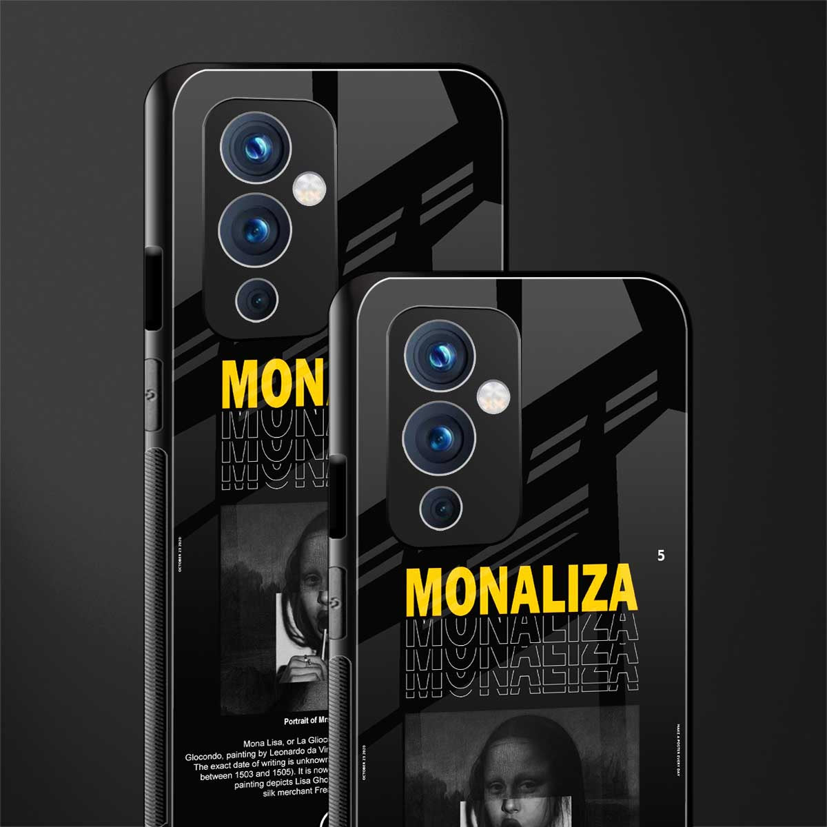 lollipop monaliza back phone cover | glass case for oneplus 9