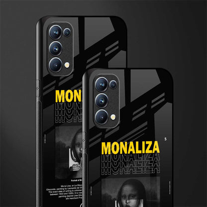 lollipop monaliza back phone cover | glass case for oppo reno 5