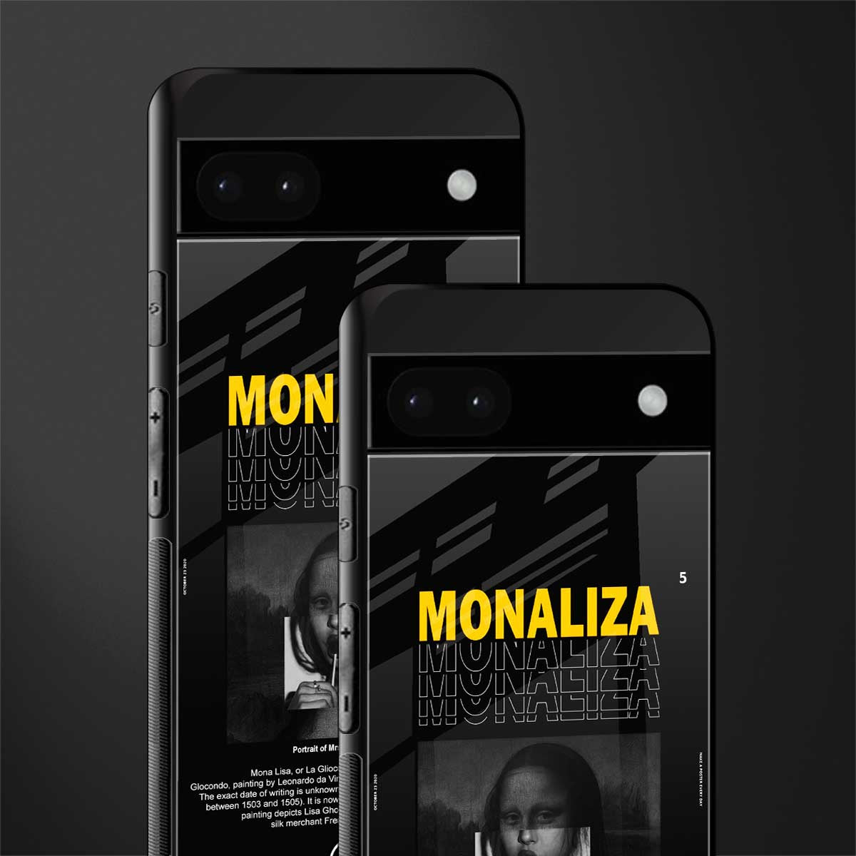 lollipop monaliza back phone cover | glass case for google pixel 6a