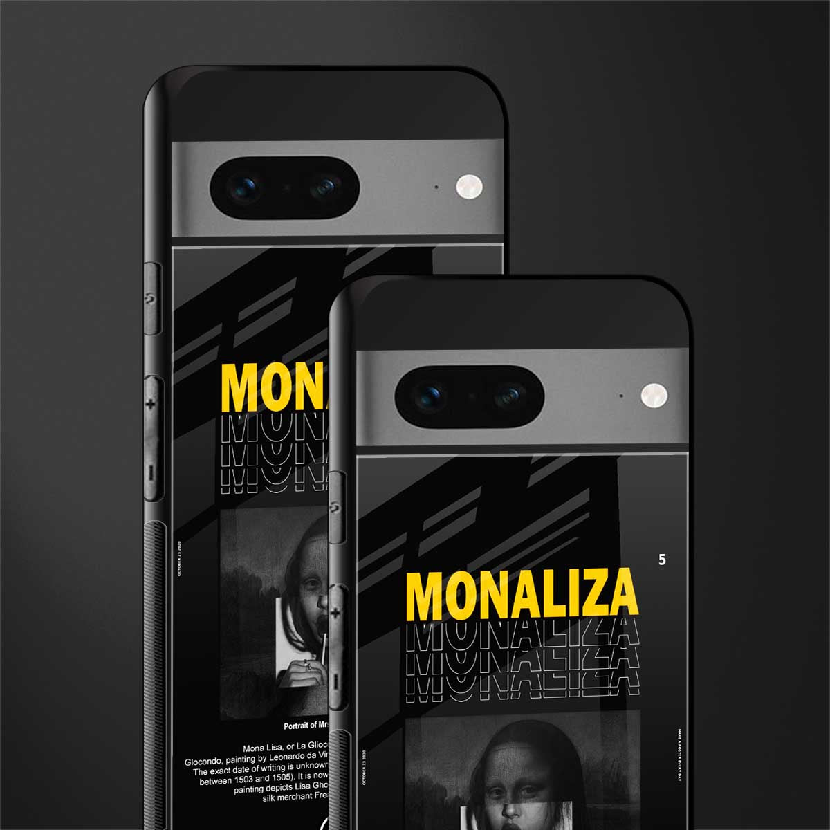 lollipop monaliza back phone cover | glass case for google pixel 7