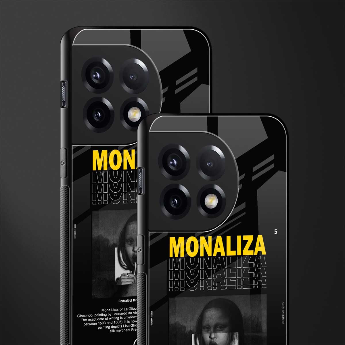 lollipop monaliza back phone cover | glass case for oneplus 11r