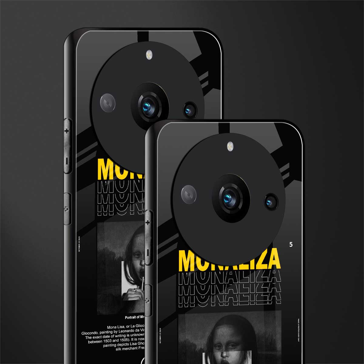 lollipop monaliza back phone cover | glass case for realme 11 pro 5g
