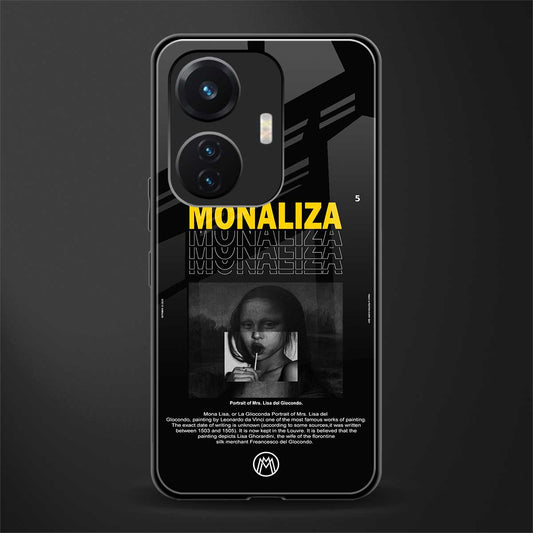 lollipop monaliza back phone cover | glass case for vivo t1 44w 4g