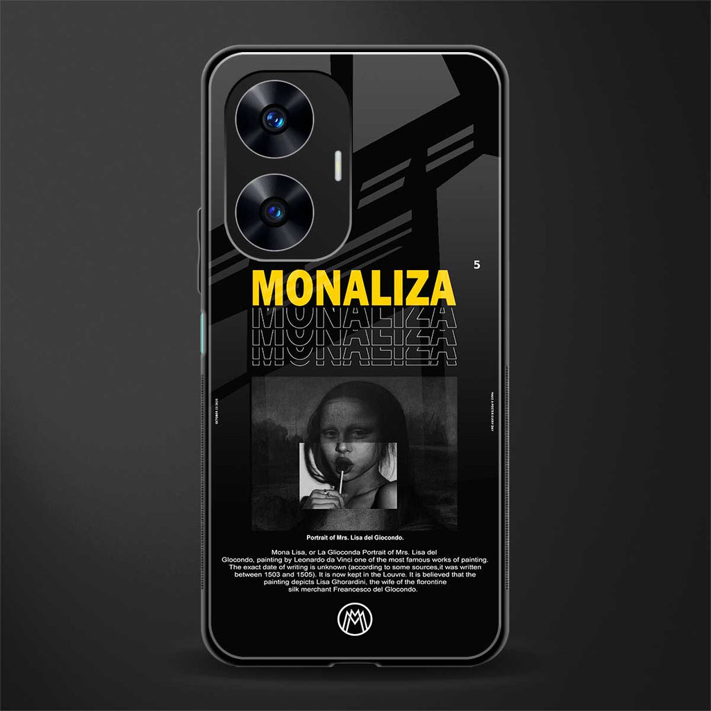lollipop monaliza back phone cover | glass case for realme c55