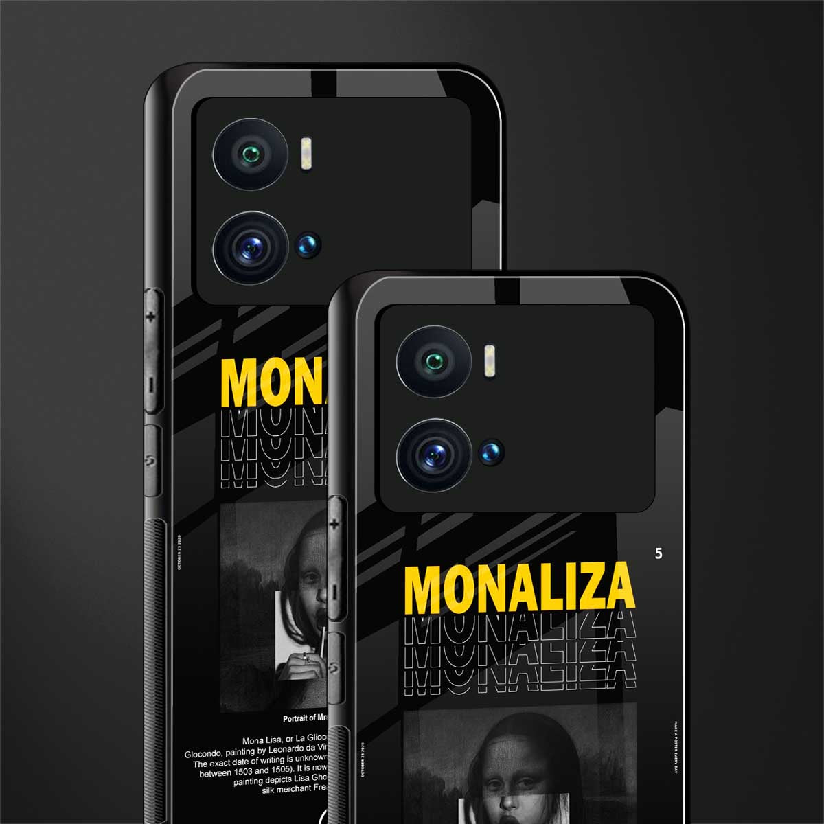 lollipop monaliza back phone cover | glass case for iQOO 9 Pro