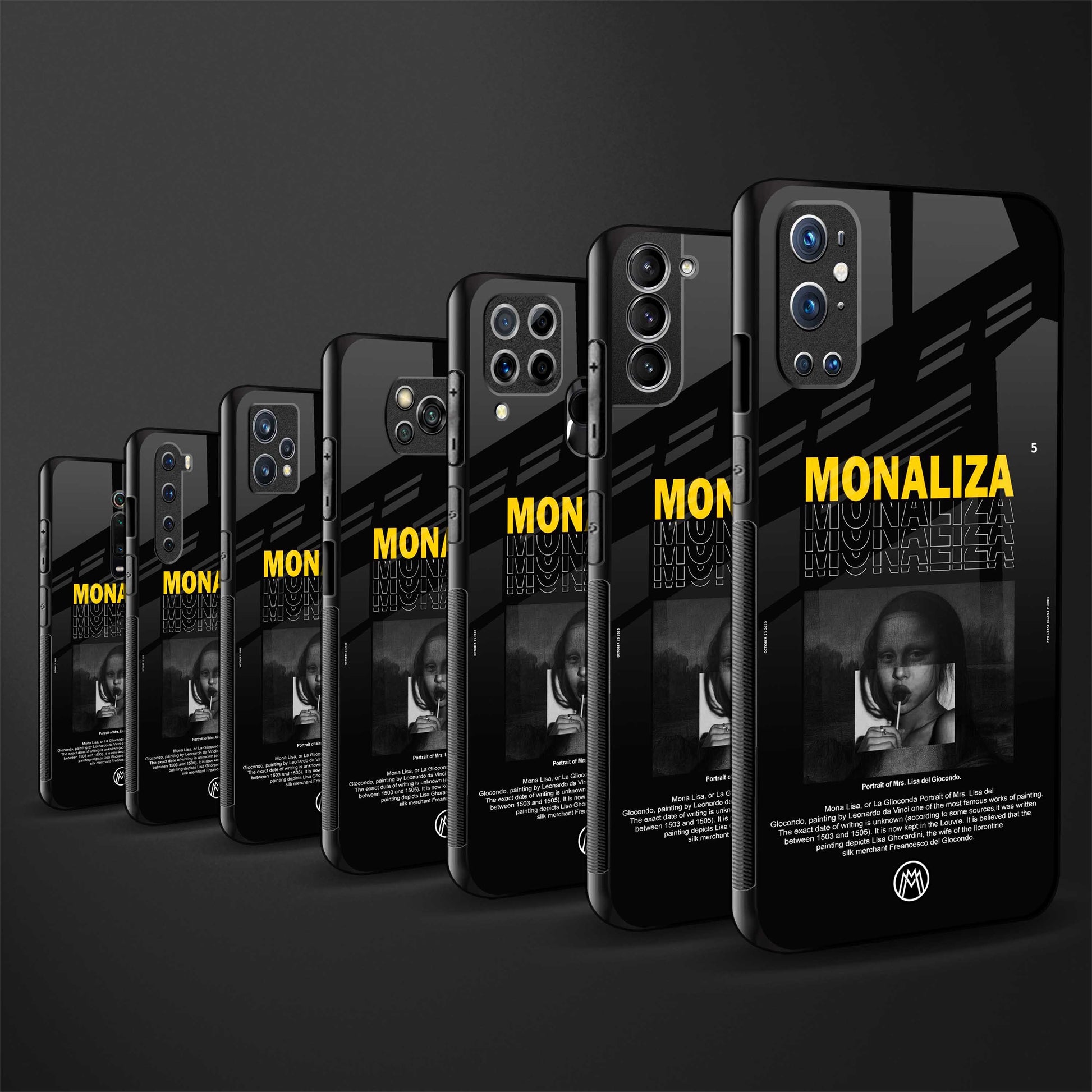 lollipop monaliza back phone cover | glass case for samsung galaxy a54 5g