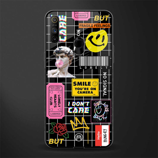 lonely hearts club black glass case for realme narzo 20a image