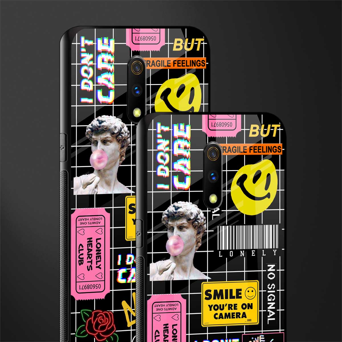 lonely hearts club black glass case for oppo k3 image-2