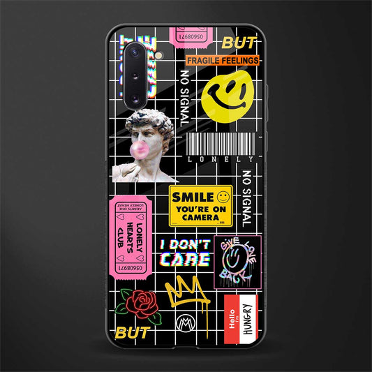 lonely hearts club black glass case for samsung galaxy note 10 image