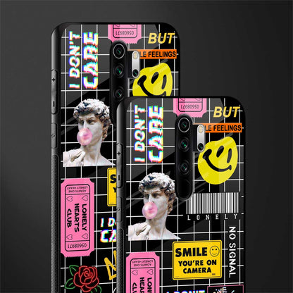 lonely hearts club black glass case for redmi note 8 pro image-2