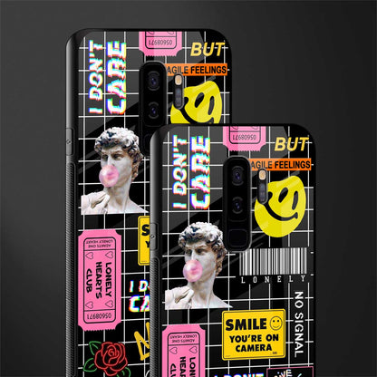 lonely hearts club black glass case for samsung galaxy s9 plus image-2