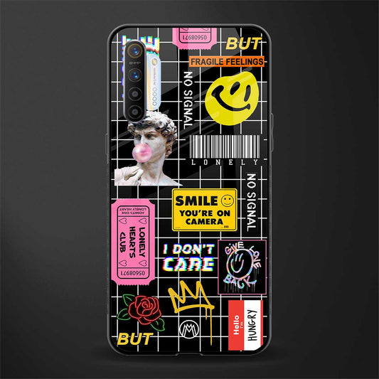 lonely hearts club black glass case for realme x2 image