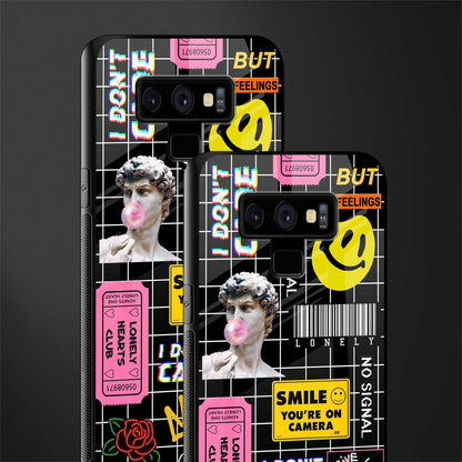 lonely hearts club black glass case for samsung galaxy note 9 image-2