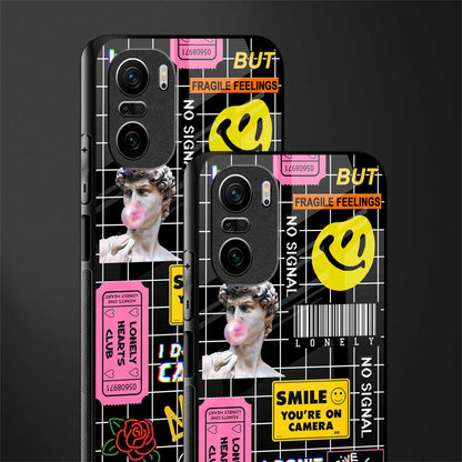 lonely hearts club black glass case for mi 11x 5g image-2