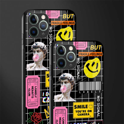 lonely hearts club black glass case for iphone 11 pro image-2