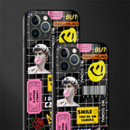 lonely hearts club black glass case for iphone 11 pro max image-2
