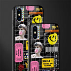 lonely hearts club black glass case for iphone x image-2