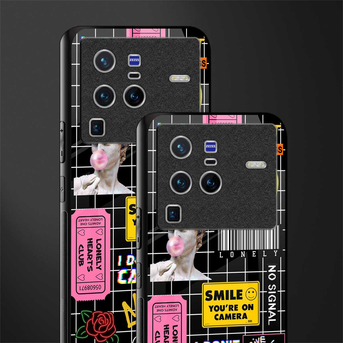 lonely hearts club black glass case for vivo x80 pro 5g image-2