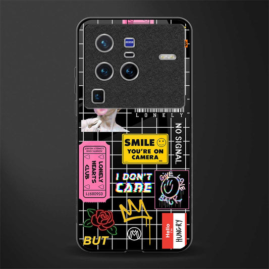 lonely hearts club black glass case for vivo x80 pro 5g image