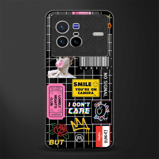lonely hearts club black glass case for vivo x80 image