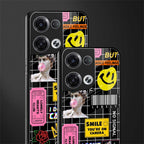 lonely hearts club black back phone cover | glass case for oppo reno 8