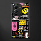 lonely hearts club black back phone cover | glass case for vivo v25 pro 5g