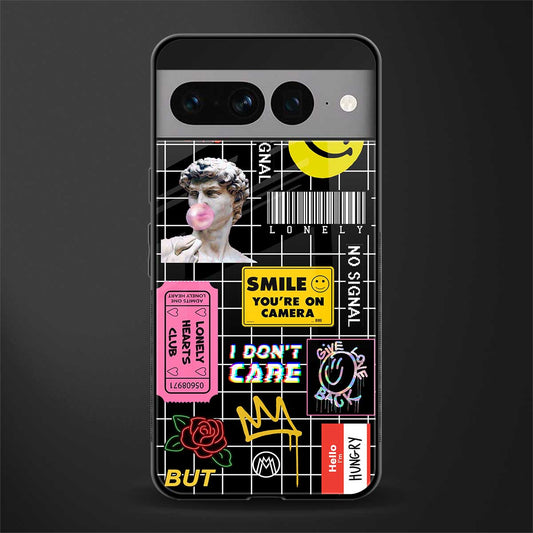 lonely hearts club black back phone cover | glass case for google pixel 7 pro