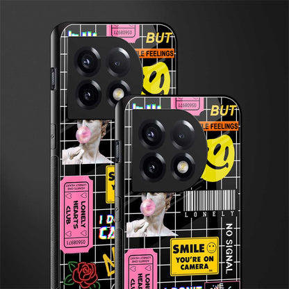 lonely hearts club black back phone cover | glass case for oneplus 11
