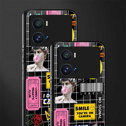 lonely hearts club black back phone cover | glass case for iQOO 9 Pro