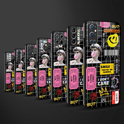 lonely hearts club black back phone cover | glass case for samsung galaxy a54 5g