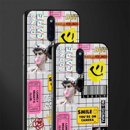 lonely hearts club white glass case for oppo f11 pro image-2
